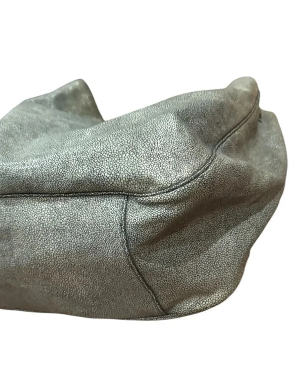 Yves Saint Laurent Vintage Olive Gray Exotic YSL Rive Gauche Roadie Hobo Bag